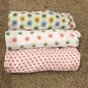 3 Aden + Anais swaddle blankets